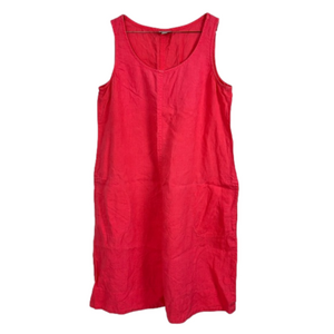 J. Jill Linen Dress Pink Small coastal Beachy